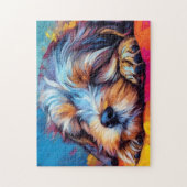 Farbenfroher Havanese schlafend Puzzle (Vertikal)
