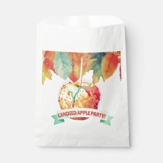 Farbenfroher Herbst Herbst Canded Apple Party Geschenktütchen (Vorderseite)