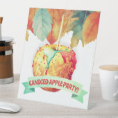 Farbenfroher Herbst Herbst Canded Apple Party Sockelschild (In Situ)