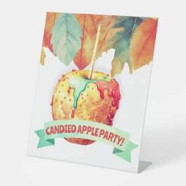 Farbenfroher Herbst Herbst Canded Apple Party Sockelschild