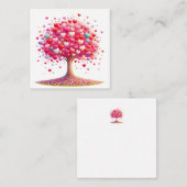 Farbenfroher Herz-Gestell Mitteilungskarte (Vorne/Hinten)