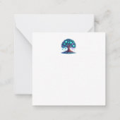 Farbenfroher Herz-Gestell Mitteilungskarte (Rückseite)