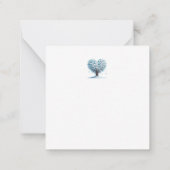 Farbenfroher Herz-Gestell Mitteilungskarte (Rückseite)