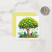 Farbenfroher Herz-Gestell Mitteilungskarte (Vorderseite/Rückseite Beispiel)