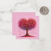 Farbenfroher Herz-Gestell Mitteilungskarte (Vorderseite/Rückseite Beispiel)