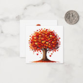 Farbenfroher Herz-Gestell Mitteilungskarte (Vorderseite/Rückseite Beispiel)