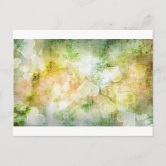 Farbenfroher Herz Hintergrund Postkarte (Vorderseite)
