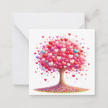 Farbenfroher herzförmiger Baum