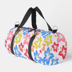 Farbenfroher Hibiskus, Blumenmuster Duffle Bag