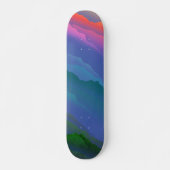 Farbenfroher Himmelswald Ombre Pink Blue Green Skateboard (Vorne)
