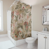 farbenfroher Hintergrund der Blume. Aquarell Illus Duschvorhang (Beispiel)