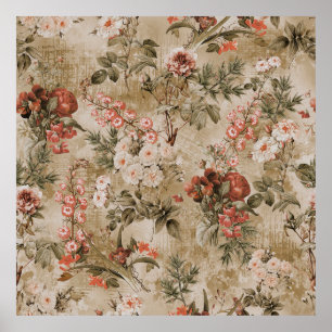 farbenfroher Hintergrund der Blume. Aquarell Illus Poster