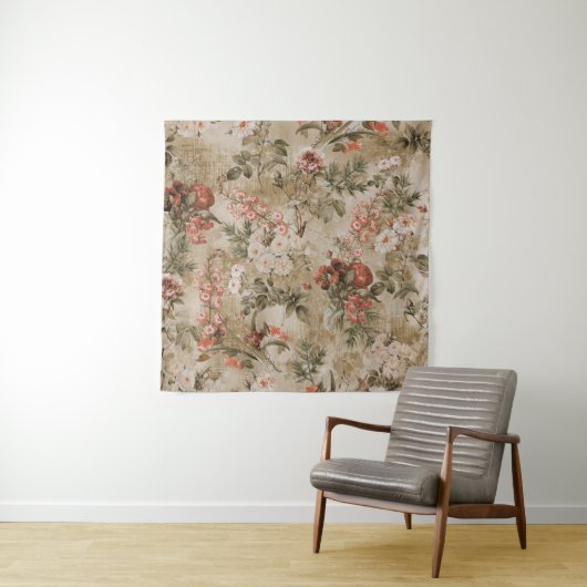 farbenfroher Hintergrund der Blume. Aquarell Illus Wandteppich (Beispiel)