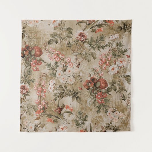 farbenfroher Hintergrund der Blume. Aquarell Illus Wandteppich (Vorderseite)