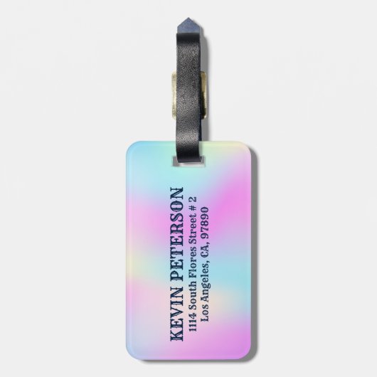 Farbenfroher Hintergrund Gepäckanhänger (Rückseite vertikal)