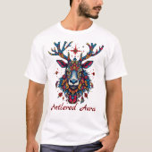 Farbenfroher Hirschkopf T-Shirt (Vorderseite)
