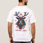 Farbenfroher Hirschkopf T-Shirt (Rückseite)