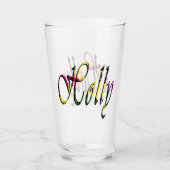 Farbenfroher Holly-Name,  Glas (Vorderseite)