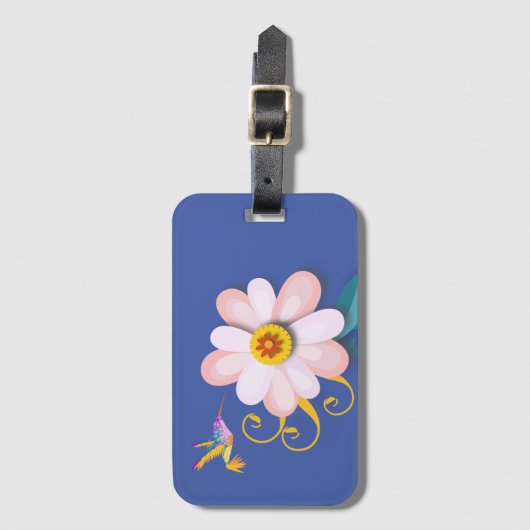 Farbenfroher Humming Bird Gepäckanhänger (Vorderseite Vertikal)