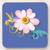 Farbenfroher Humming Bird Getränkeuntersetzer (Vorderseite)