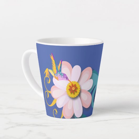 Farbenfroher Humming Bird Milchtasse (Linke Ecke)