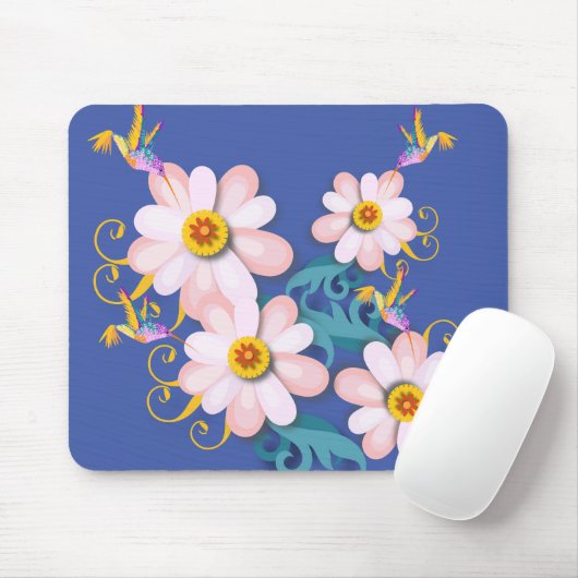 Farbenfroher Humming Bird Mousepad (Mit Mouse)