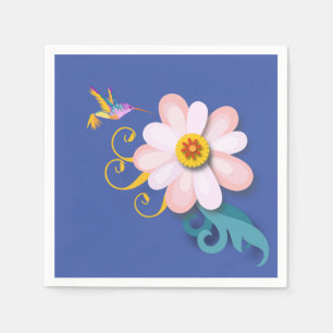Farbenfroher Humming Bird Serviette