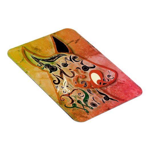 Farbenfroher Hund: Ein tapferer Geist wird die Wel Magnet (Rechte Seite)