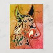 Farbenfroher Hund: Ein tapferer Geist wird die Wel Postkarte (Vorderseite)