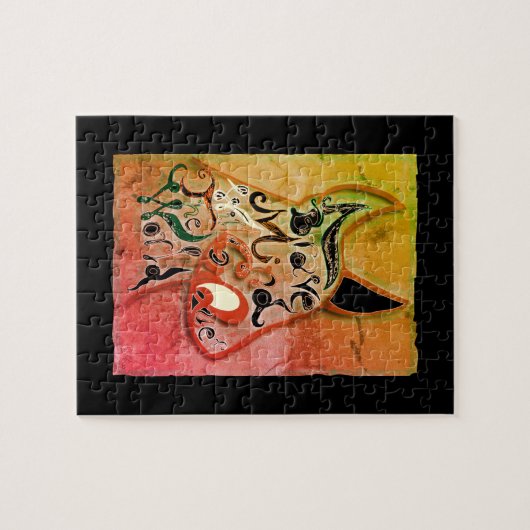 Farbenfroher Hund: Ein tapferer Geist wird die Wel Puzzle (Horizontal)