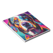 farbenfroher Hund Notizblock (angewinkelt)