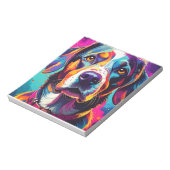 farbenfroher Hund Notizblock (Rotiert)