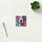 farbenfroher Hund Post-it Klebezettel (Büro)