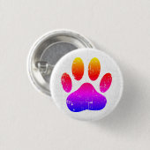 Farbenfroher Hundepapierdruck Button (Vorne & Hinten)