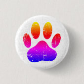 Farbenfroher Hundepapierdruck Button (Vorderseite)