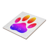 Farbenfroher Hundepapierdruck Fliese (Seite)