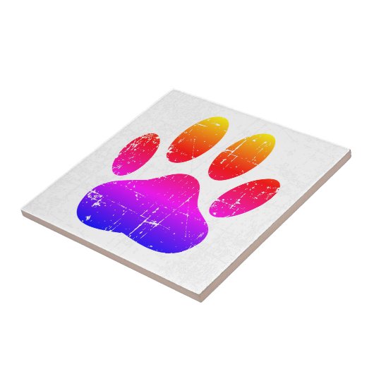 Farbenfroher Hundepapierdruck Fliese (Seite)