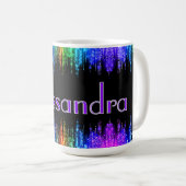 Farbenfroher Individuelle Name, der ein Geschenk f Kaffeetasse (VorderseiteRechts)