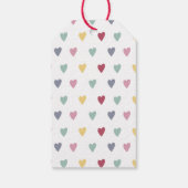 Farbenfroher individuelle Name und farbenfrohe Her Geschenkanhänger (Rückseite)