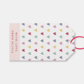 Farbenfroher individuelle Name und farbenfrohe Her Geschenkanhänger (Vorderseite (Horizontal))