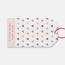 Farbenfroher individuelle Name und farbenfrohe Her Geschenkanhänger