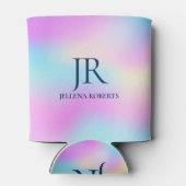 Farbenfroher irideszierender holografischer Hinter Dosenkühler (Rückseite)