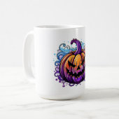 Farbenfroher Jack-O-Lantern Kaffeetasse (Vorderseite Links)