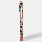 Farbenfroher japanischer Blumenprint mit Monogramm Case-Mate iPhone Hülle (Rückseite / Links)