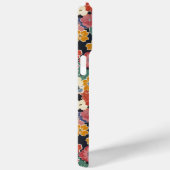Farbenfroher japanischer Blumenprint mit Monogramm Case-Mate iPhone Hülle (Rückseite / Rechts)