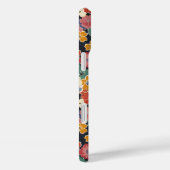 Farbenfroher japanischer Blumenprint mit Monogramm Case-Mate iPhone Hülle (Rückseite / Rechts)