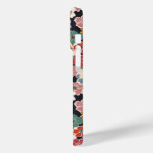 Farbenfroher japanischer Blumenprint mit Monogramm Case-Mate iPhone Hülle (Rückseite / Links)
