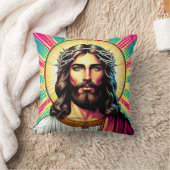 Farbenfroher Jesus Kissen! Kissen (Decke)