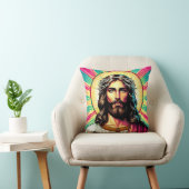 Farbenfroher Jesus Kissen! Kissen (Stuhl )