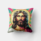 Farbenfroher Jesus Kissen! Kissen (Rückseite)